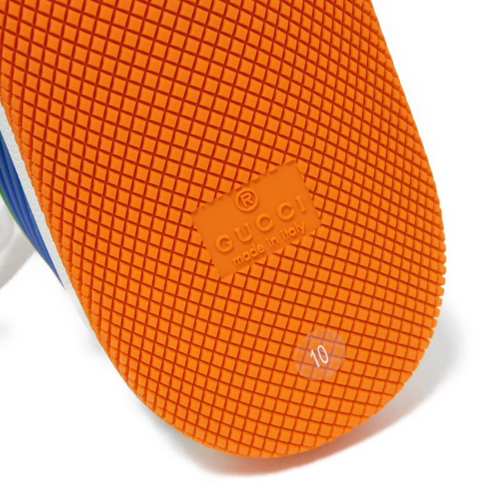 Used 9539 Good Game Basket 722429 AAA9I 8141 7896 10 Green Low Top 11.4" Unused Interlocking G Silver Men's from Japan