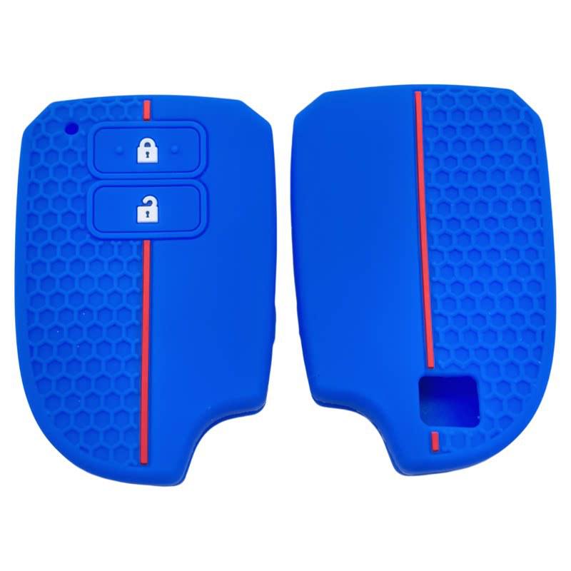 Toyota Vios/Yaris/Hiace 2-Button Silicone Key Cover синий