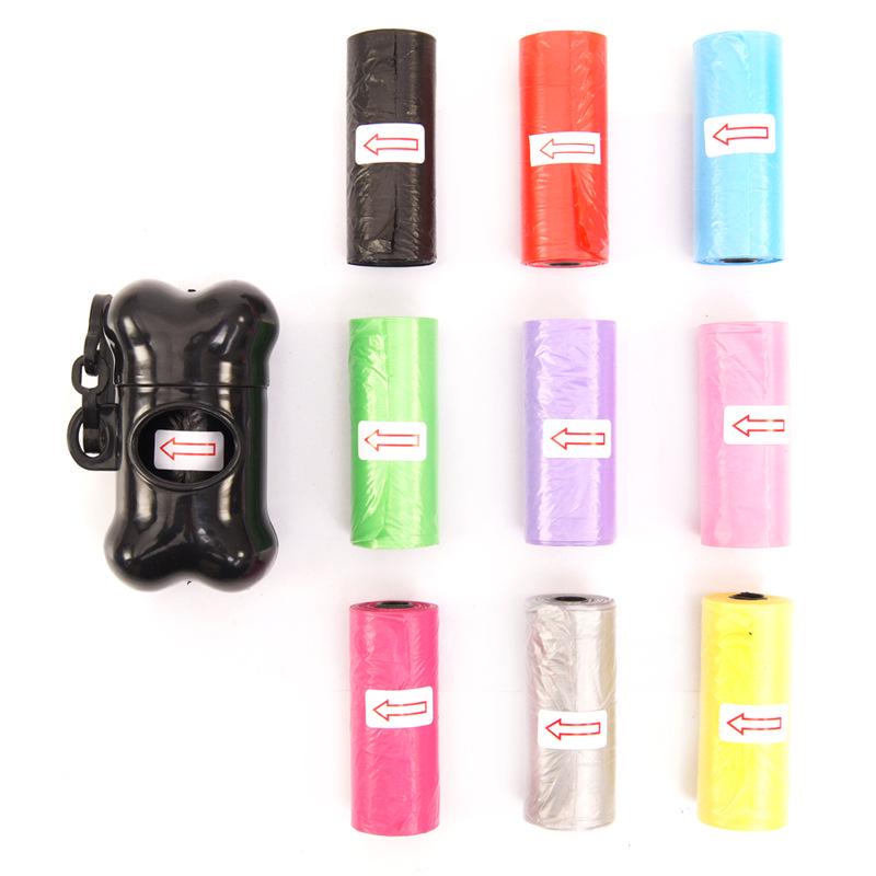 Dog Walking Portable Solid Color Poop Bags