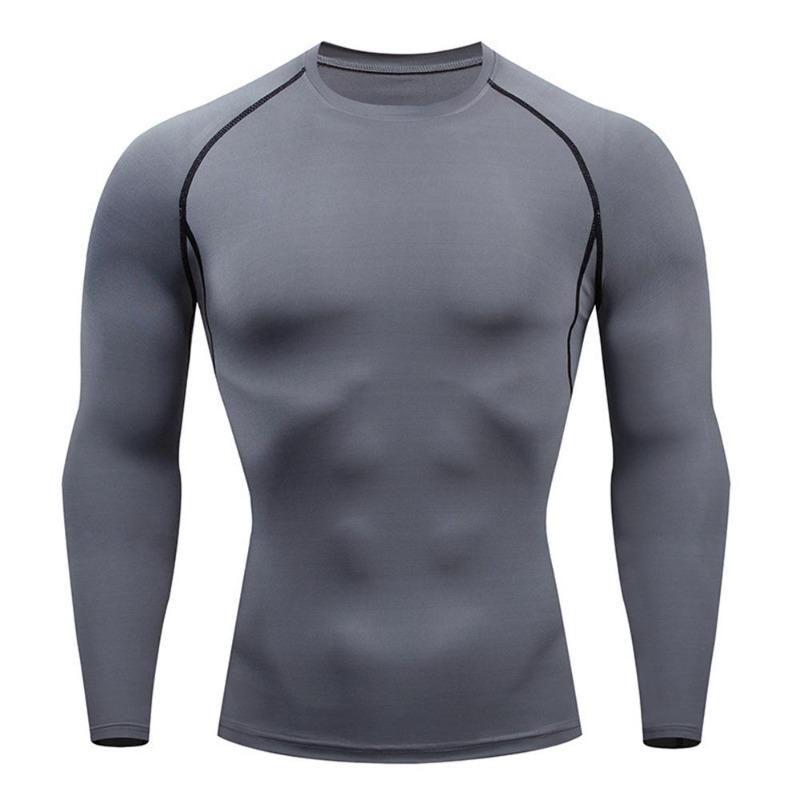 2026 Men Compression Running T-shirt Fitness Tight Long Sleeve Sport Shirts Training Jogging Tops Gym Sportswear Dry Fit Rashgard