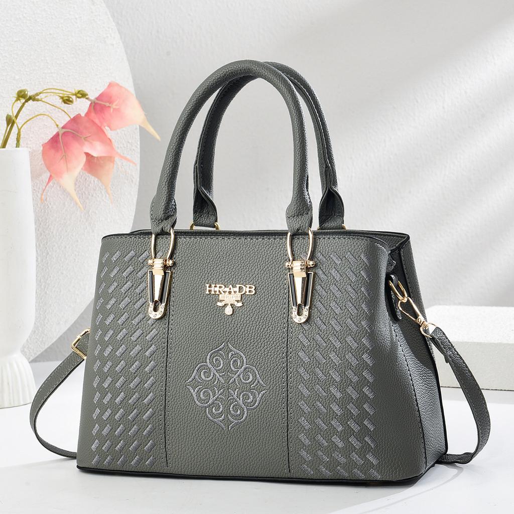Handbag Exquisite Embroidery Mother Bag Middle-aged Women's Bag Shoulder Messenger Bag Quality Large Capacity