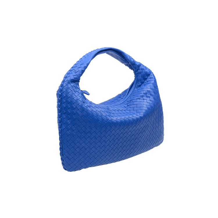 Bottega Veneta Sheepskin Shopping Bag Handbag Women's Blue 115653V00164373