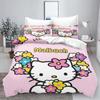 Hello Kitty  Comforter Sets Bedding Set Duvet Cover King Size Queen Twin 3D Children'S Bedding Set 3-Piece 1 Quilt Cover
