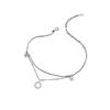 Geometric Double-Layer Circle Anklet for Women - Elegant, Versatile, and Fashionable