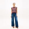 Tommy Hilfiger Casual Commuting Chunky Cable Knit Vest With V-Neck And Stripes Women tops WW484660000E8
