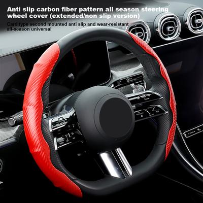 1 Coppia Coprivolante per Auto Per Tesla Antiscivolo Fibra di Carbonio 38CM Accessori Decorazione Interni Volante Auto