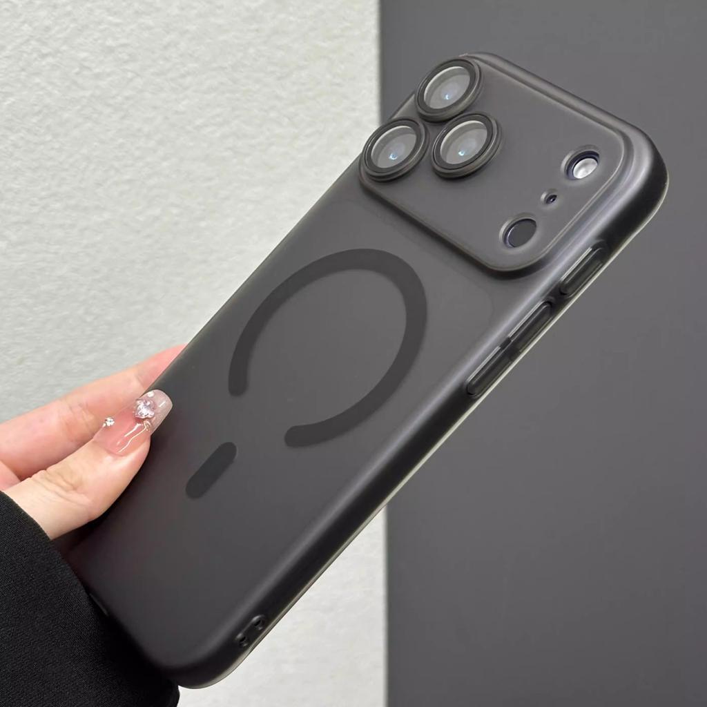 Ice Mist Matte Applies To iPhone17promax Apple 16 Mobile Phone Case Magnetic Suction 15 Matte 13 Lens Film All-inclusive