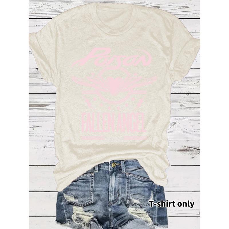 Women's Summer New Temperament T-shirt Band Theme Pattern Printing Short-sleeved