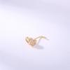 Wind L Rod Nose Stud Nose Ring Full Diamond Love Heart Micro Zircon Nose Puncture Pendant Jewelry