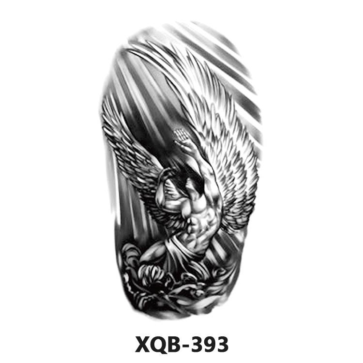 Waterproof Black & White Tiger/Wolf Transfer Sticker for Full/Half Arm - Long-lasting Tattoo for Men & Women