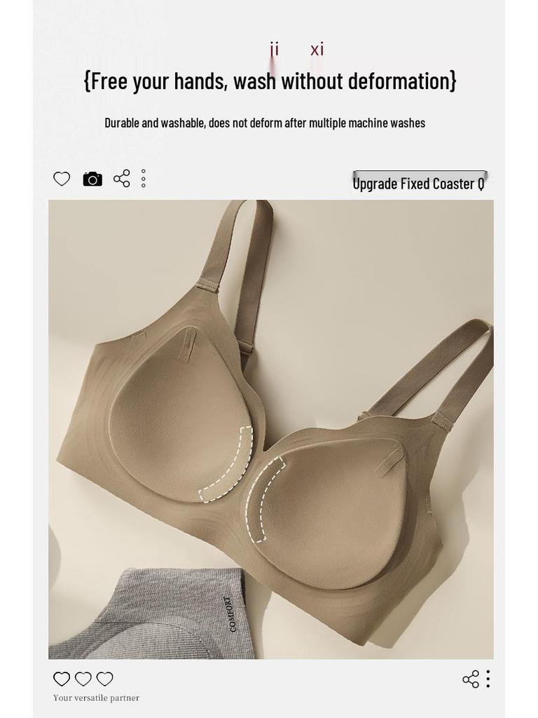 Women's Seamless Anti-Sagging Wireless One-Piece Lifting Bra