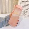 Plastic Water Bottle 600ml Leakproof Matte Reusable Sports Water Bottle with Carry Strap for Fitness Gym School Travel