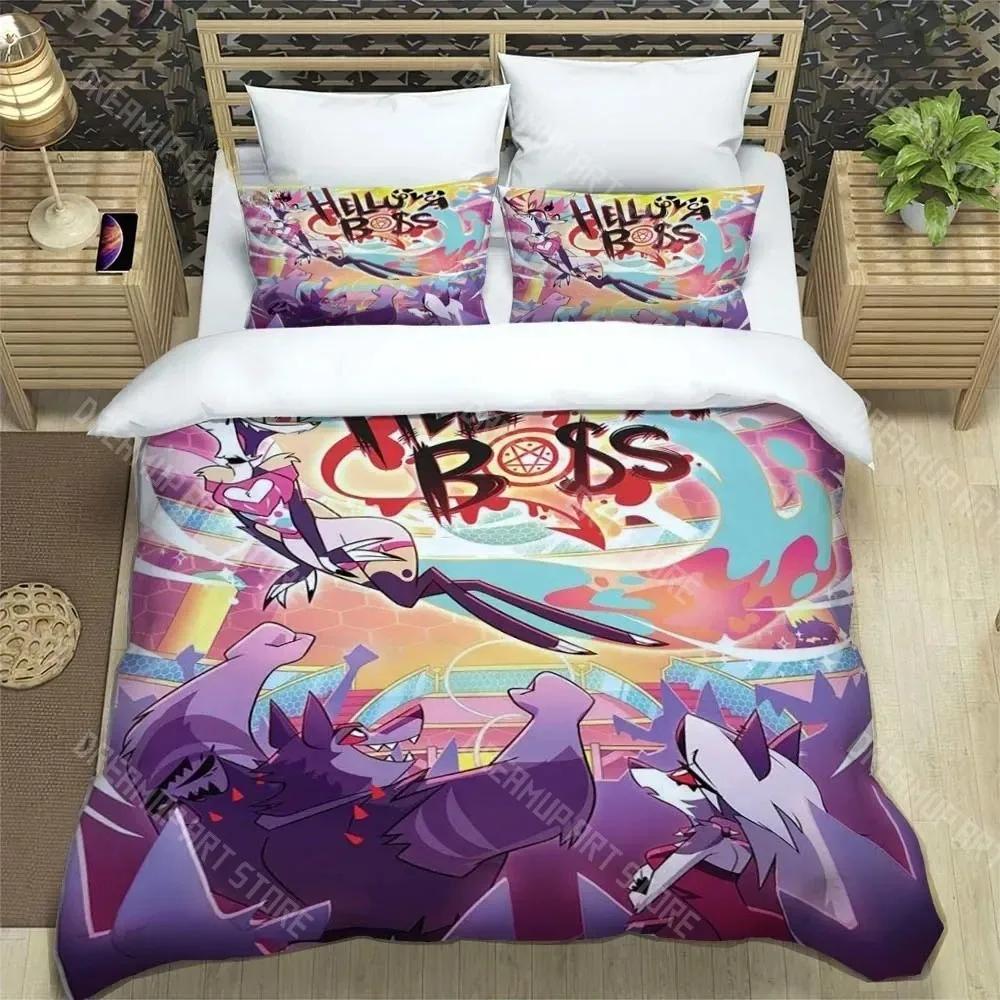 Helluva-Boss Cartoon Bedding Sets exquisite bed supplies set duvet cover bed comforter set bedding set luxury birthday gift
