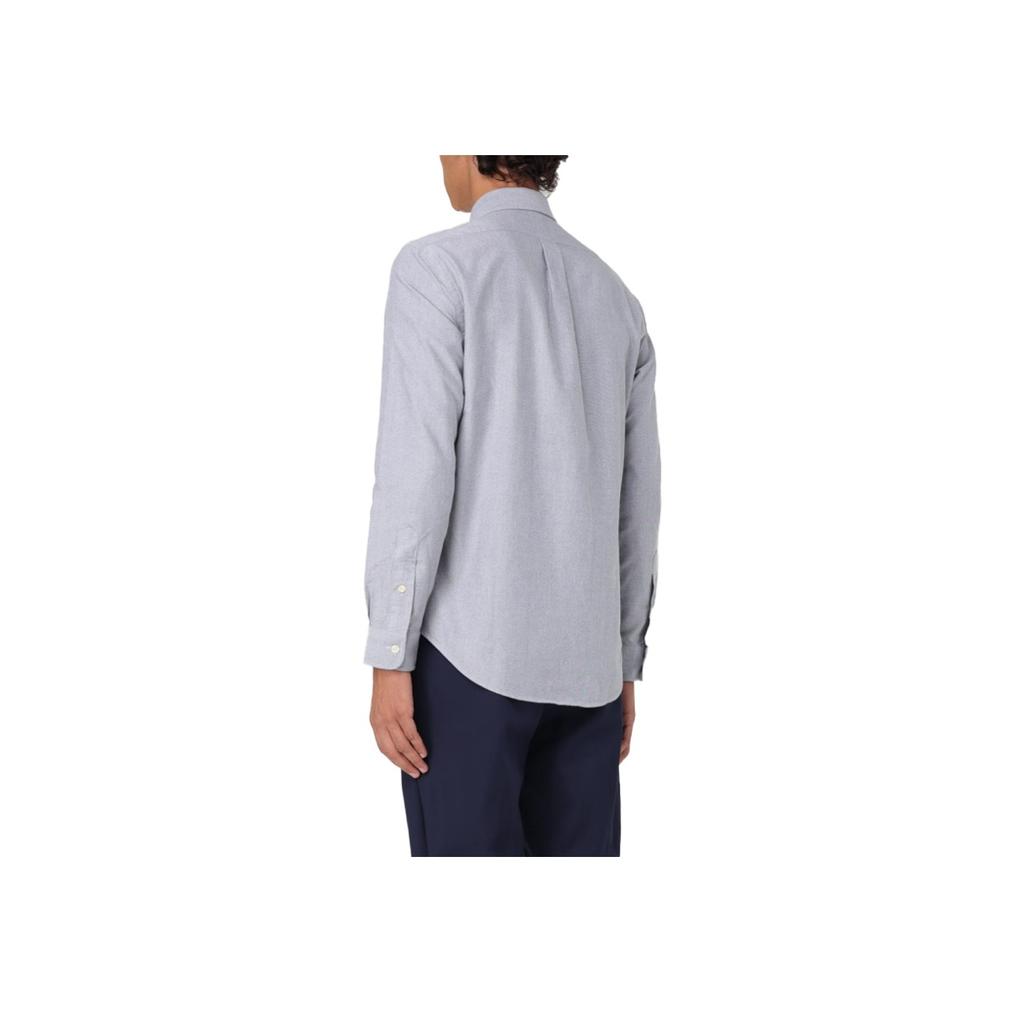 Polo Ralph Lauren Logo Embroidered Long Sleeve Shirt Men shirts Gray 710575710-001