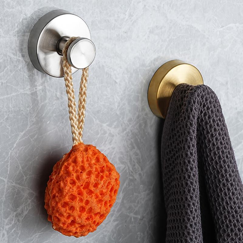 2/4Pcs Reusable Wall Mount Stainless Steel Suction Cup Hooks Waterproof Hangers for Home Office Bathroom