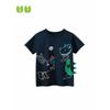 27Kids Children's Clothing Kids Short-Sleeved T-shirt Boy Cartoon Dinosaur Clothes Boy Baby Cotton Base Shirt Tops