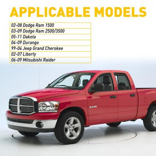 For Dodge 2004-09 Durango Car Door Handle Tailgate Covers Exterior Chrome ABS US