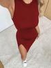 Women's Elegant Casual Sleeveless Slit Dress - Spring/Summer 2026 Collection