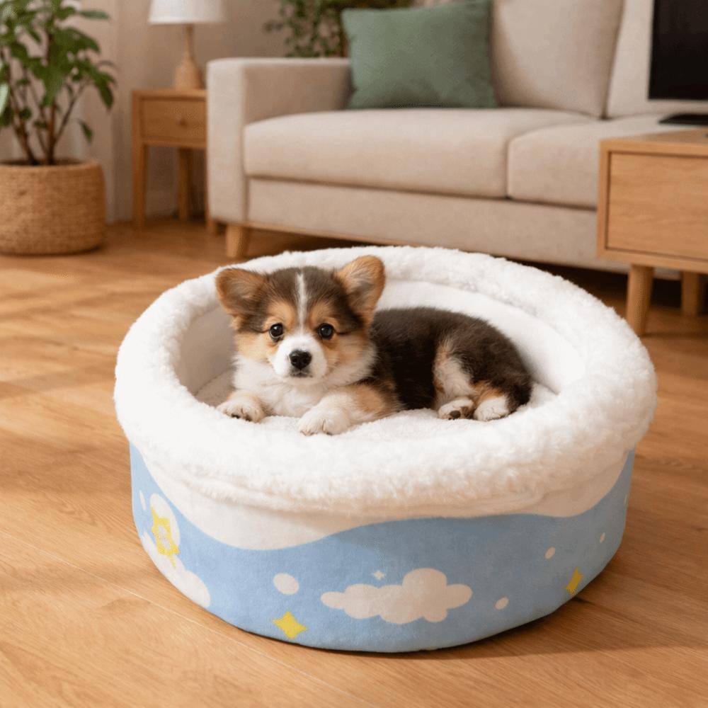 Warm Bathtub Cat Bed Round Cat Sleeping Bag Cat Bed Cave Dog Sleeping Nest  for Cats and Dogs