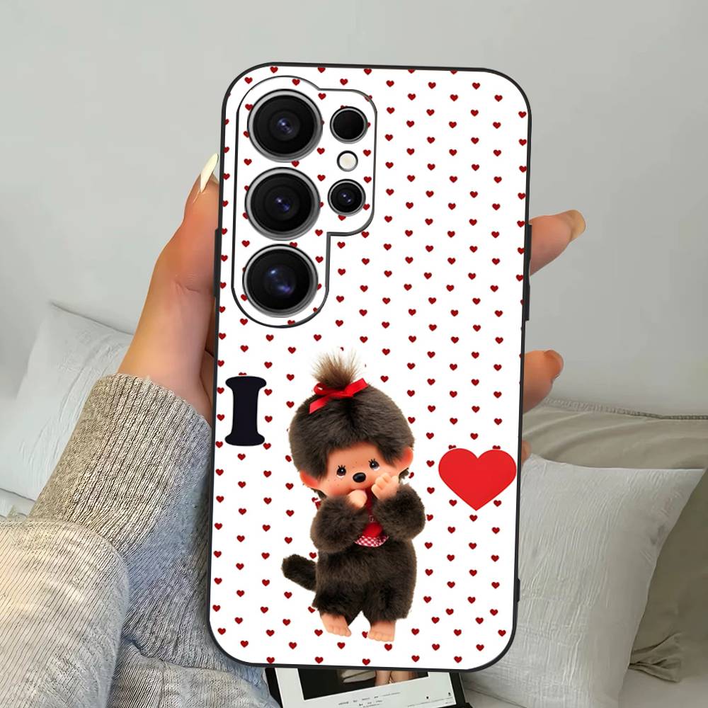 Cute M-monchhichis-s Phone Case For Samsung S 24 Fe 25 Ultra Plus 20 Lite 21 30 22 23 24 22 Ultra 5G Fundas