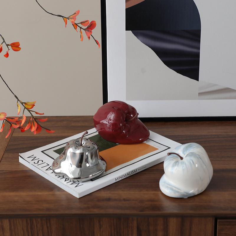 Ceramic Handicrafts Abstract Apple Irregularly Melting Apples Interesting Ceramic Ornaments Home Decoration Accessories