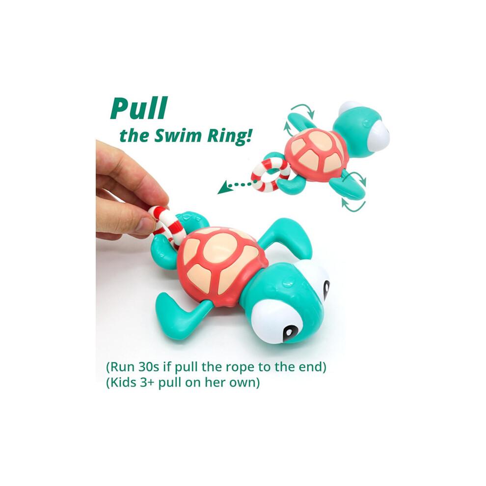 Zipper Bath Toy for Kids (Turtle with Swim Ring)