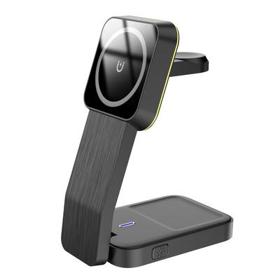 Folding Magnetic 4-in-1 15W Fast Wireless Charger & Stand for Apple Devices
