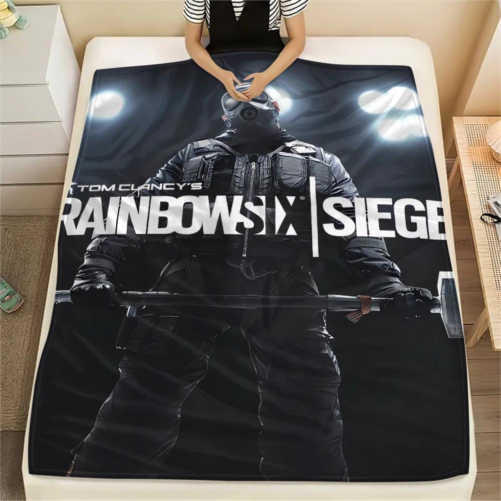 1PC Tom Clancy's Print Flannel Blanket, High quality Comfortable for All Seasons, Home Decor, Warmth and Comfort, Perfect for Christmas Gifts226