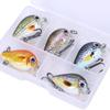 5-Piece Mini Crankbait Fishing Lure Set 1.5g 2.7cm Freshwater Bass Pike Perch