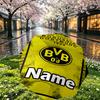 Custom Name Personalized Borussia Dortmund Print Umbrella, Auto Open Close, 8‑Rib Sturdy Frame, Commute Camping Hiking Use, Birthday Gift