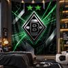 Arazzo da Appendere a Parete Stampa Borussia Mönchengladbach Tessuto per Soggiorno Camera da Letto Decorazione Casa