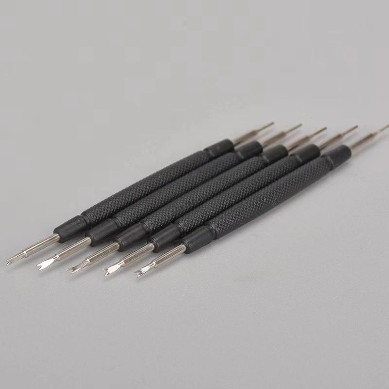 2.0v Double-Headed Spring Bar Tool with Cap Screwdriver and 0.8mm Pin for Watch Strap Adjustment