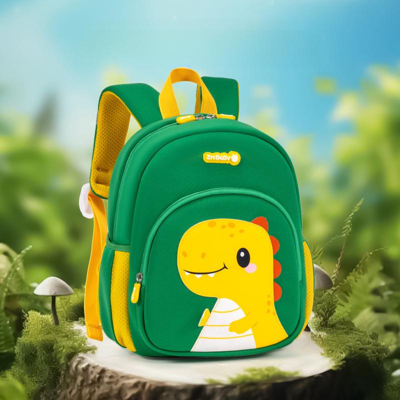  New Dinosaur Kindergarten Backpack Cartoon Cute Boys and Girls Mini Children's Double Shoulder Backpack Baby Backpack