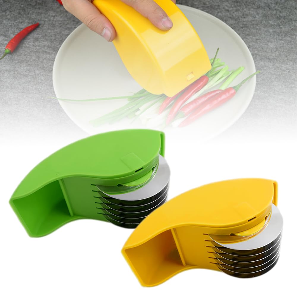Stainless Steel Rolling Cutter Scallion Ginger Garlic Multifunction Cutting Vegetable Slicer Chopper Knife Kitchen Accessories