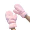 Winter Plush Gloves Thicken Soft Fluffy All Fingers Gloves Cute Windproof Warmer Mittens Women Solid Color Keep Warm Mittens