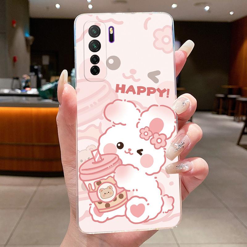 For Huawei Nova 7 SE Case CDY-NX9B Cover Boys Girls Transparent Soft Silicone Phone Case For Huawei P40 Lite 5G Honor 30S Funda