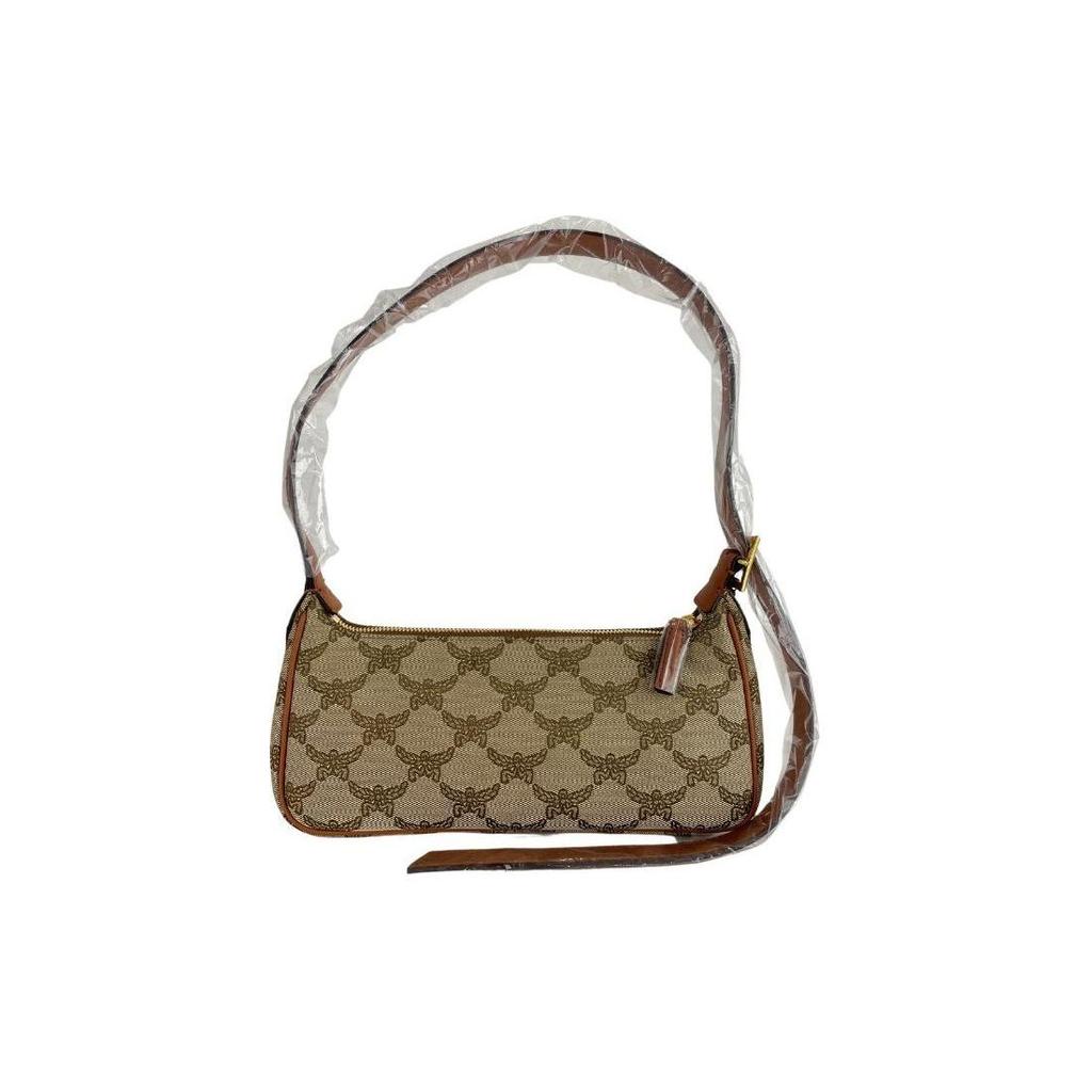 MCM Cognac Visetos Coated Canvas Vintage Hobo Shoulder Bag for Daily Use