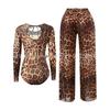 Leopard Print One-Piece Rash Guard Swimsuit Set