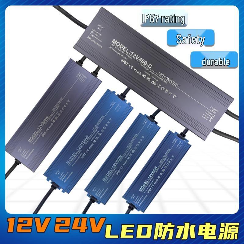 220V to 12V/24V IP67 Waterproof 400W LED Submersible Power Supply Transformer