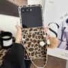 Applicable Motorazr11ultra Bow Mobile Phone Case Razr11 Leather Leopard Print Portable Rope Anti-drop Case Moisture