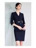 AD Navy Blue Women's Blazer Dress - 2025 Spring Style, High-End Professional Workwear, Goddess-Like Elegance