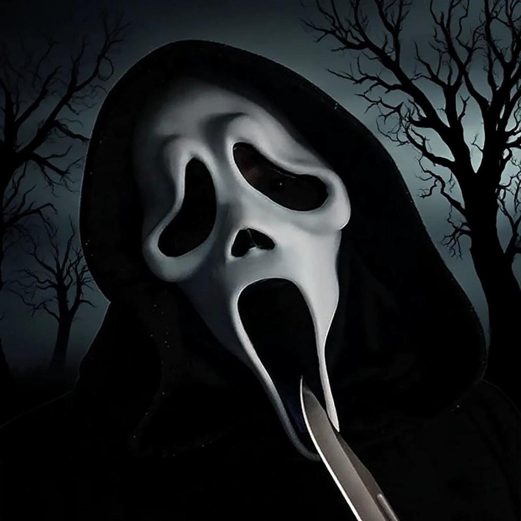 Scream Ghost Face Mask Official Movie Horror Mask for Halloween Cosplay & Costumes Scary Adult Killer Mask Prop