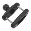 Square Post Clamp Base 1.5 Inch Ball Head Aluminum Alloy Stainless Steel Rubber Square Rail Mount Base for Tractor Forklift