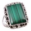 Natural Malachite Gemstone 925 Solid Sterling Silver Jewelry Ring Size 9.5 U7k03
