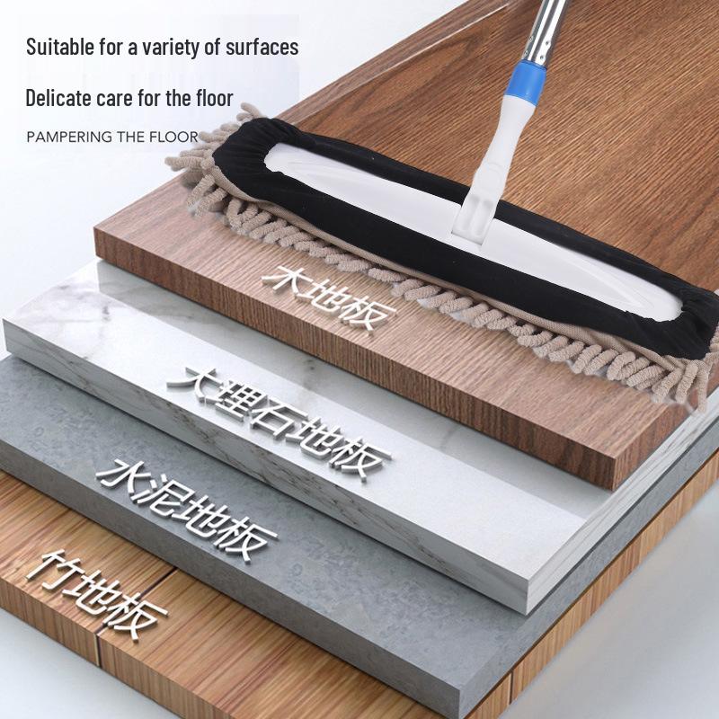 Free Shipping: Multi-Size Chenille Flat Mop - Electrostatic Adsorption, Easy-to-Clean Lazy Household Dust Mop