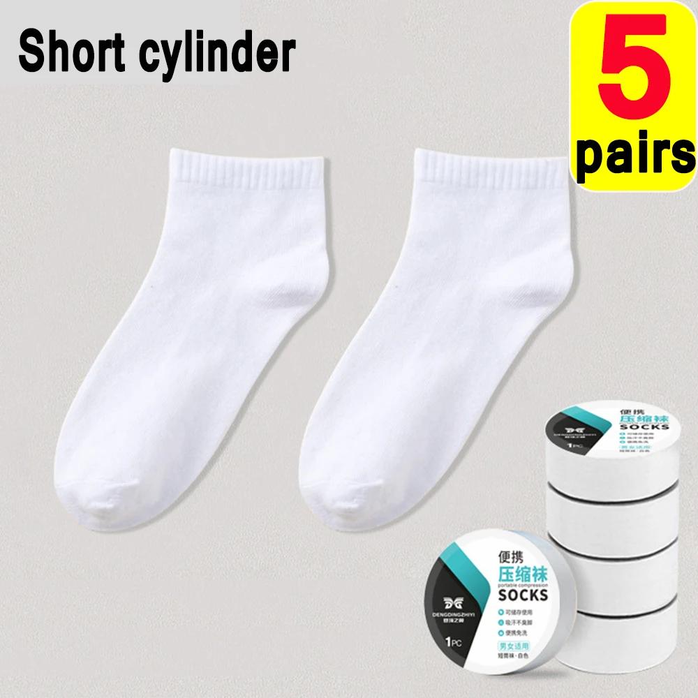 Disposable Travel Socks for Men Women Washable Compression Socks One Time Portable Compression Cotton Sock for Business Trips