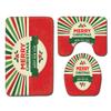 Christmas Bathroom Floor Mat Toilet Three-Piece Set