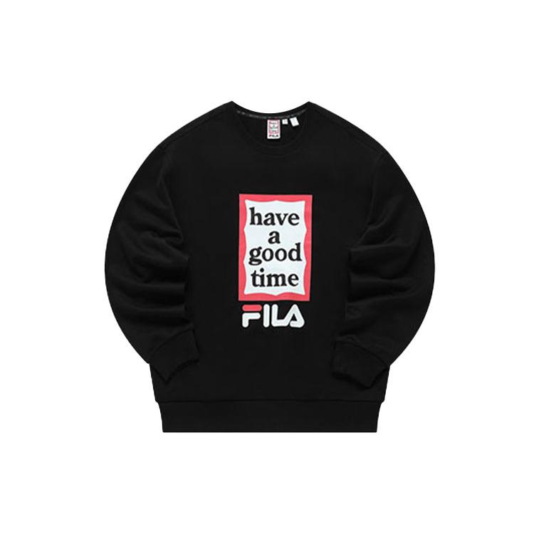 New FILA Have A Good Time Collection Sweatshirts Unisex Black F11U149204F-BK