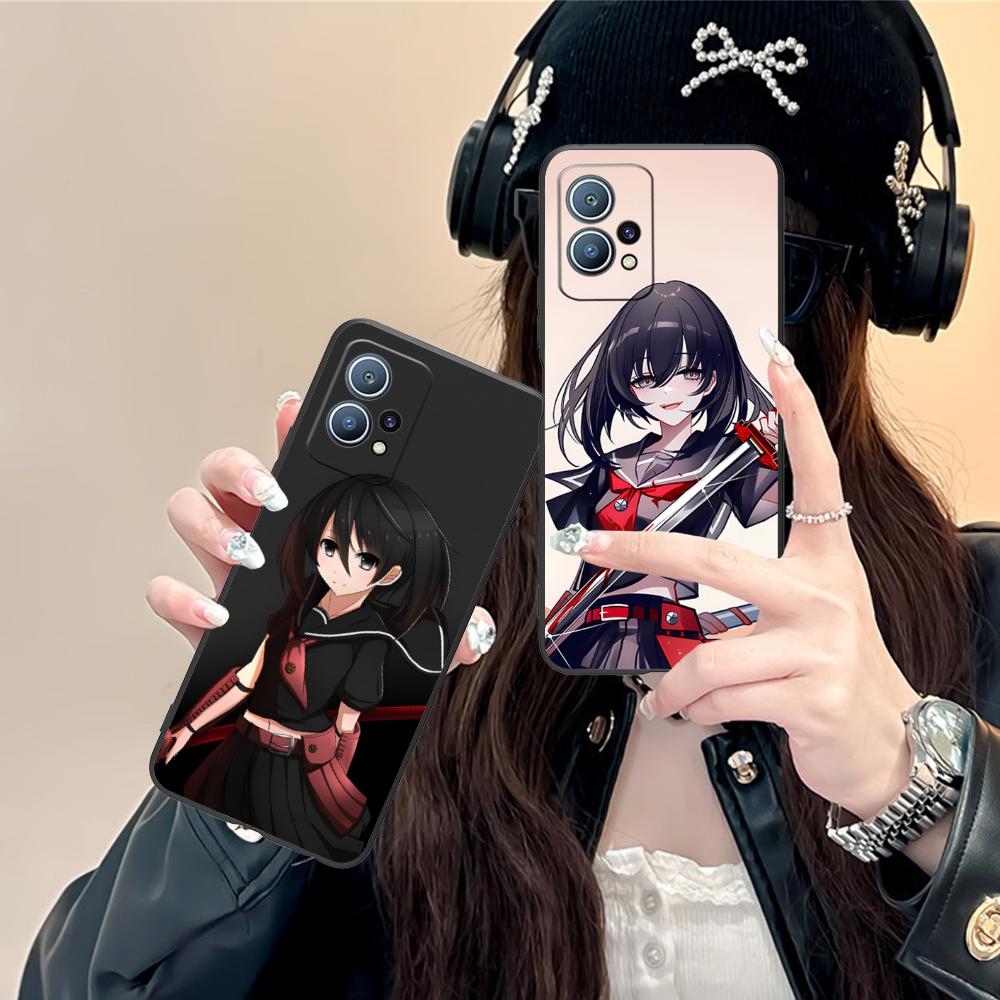 Akame Kurome Matte TPU Mobile Phone Case for Huawei P60 P50 P40 P30 P20 P10 P9 P8 Pro Lite Plus Colorful Printing Cover