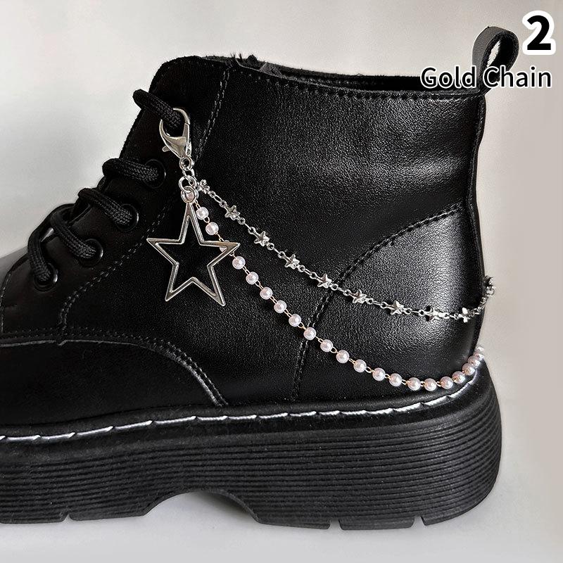 

1 шт. ажурные подвески в виде звезд в форме сердца, цепочки для обуви, боковая подвеска, ботинки Martin, холщовая обувь, пряжки, украшения, аксессуары для обуви Y2K as the picture